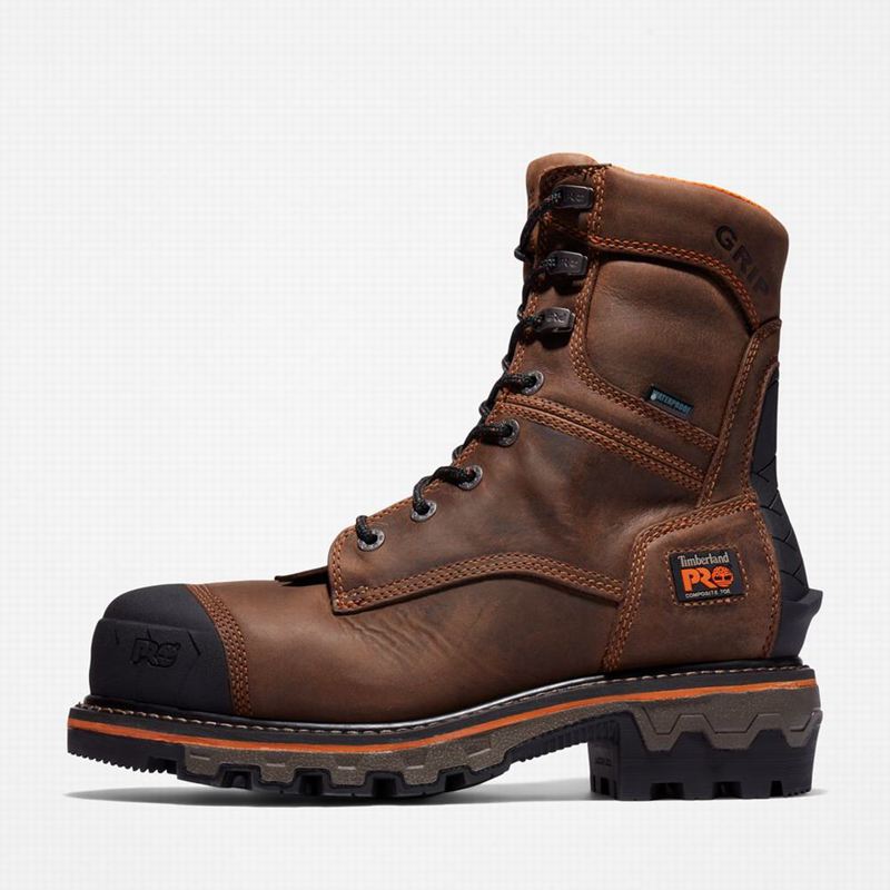 Timberland Boondock HD Logger Composite Toe Waterproof Radne Čizme Smeđe | 12950347