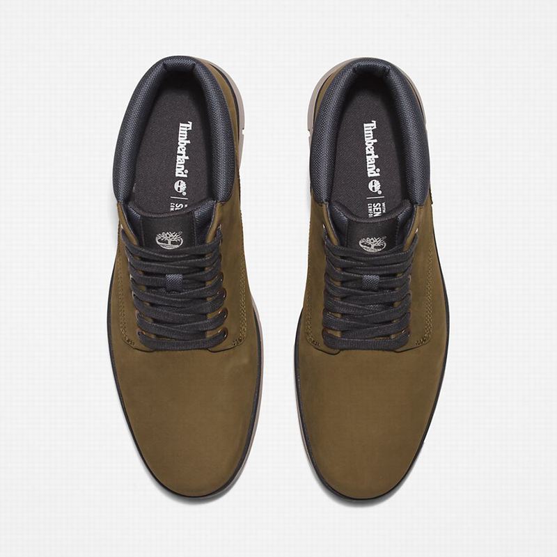 Timberland Bradstreet Koža Chukka Čizme Maslinasto Zelene | 98294936