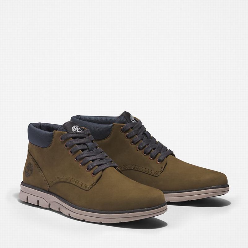 Timberland Bradstreet Koža Chukka Čizme Maslinasto Zelene | 98294936