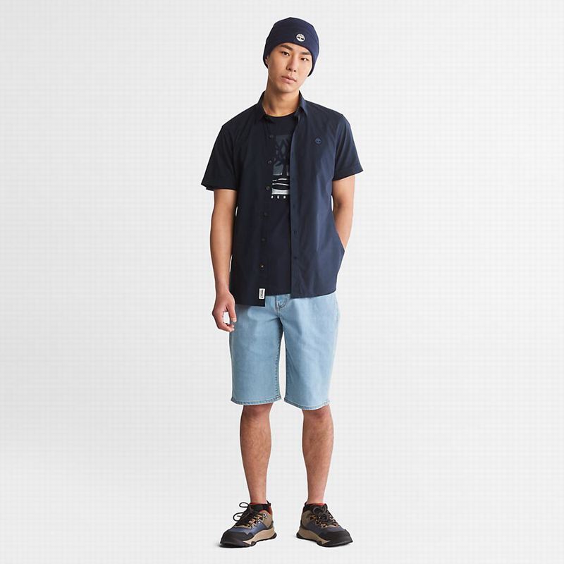 Timberland Canobie Lake Denim Kratke Hlače Plave | 77606809