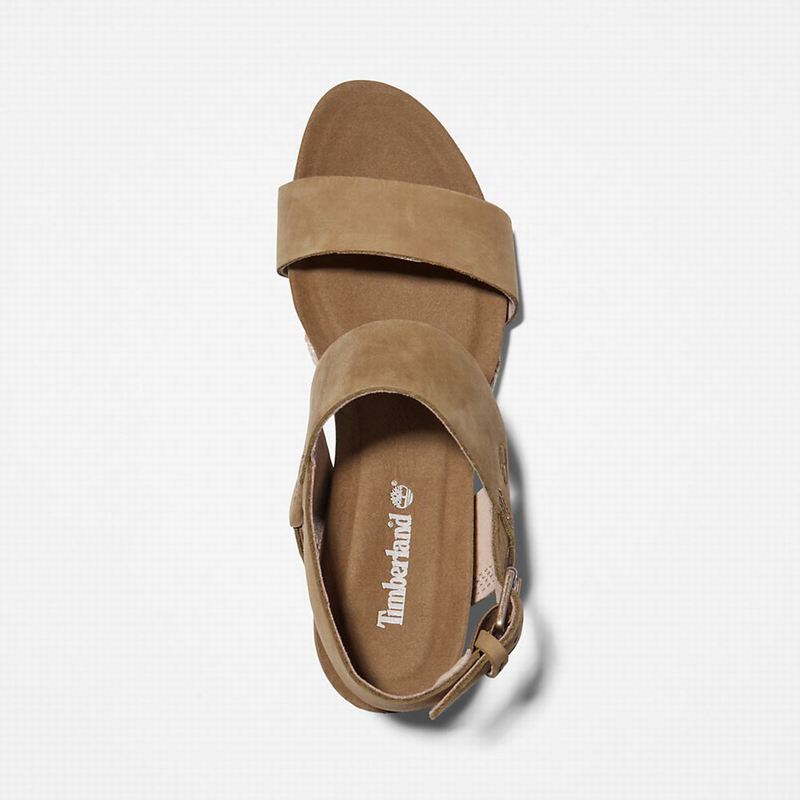 Timberland Capri Sunset Wedge Sandale Na Klin Smeđe | 79827228