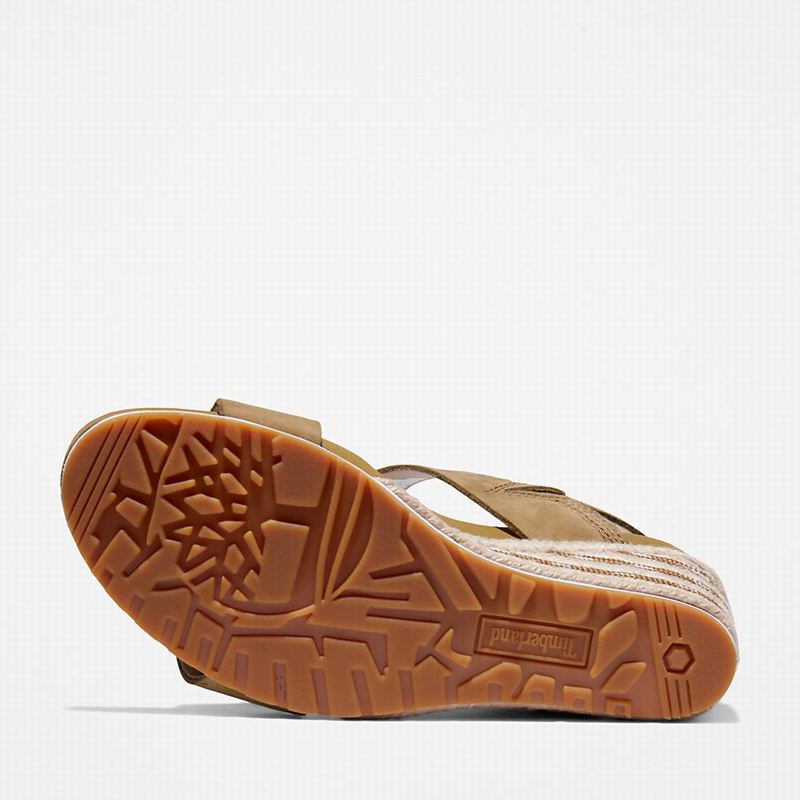 Timberland Capri Sunset Wedge Sandale Na Klin Smeđe | 79827228