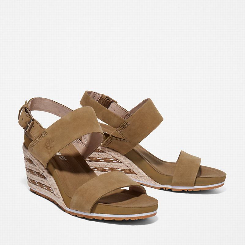 Timberland Capri Sunset Wedge Sandale Na Klin Smeđe | 79827228