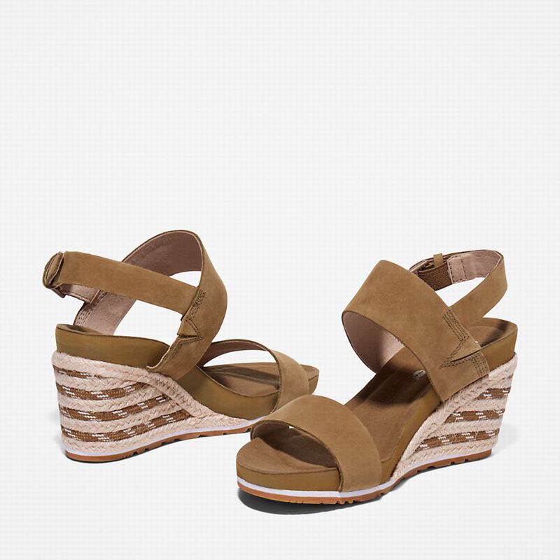 Timberland Capri Sunset Wedge Sandale Na Klin Smeđe | 79827228