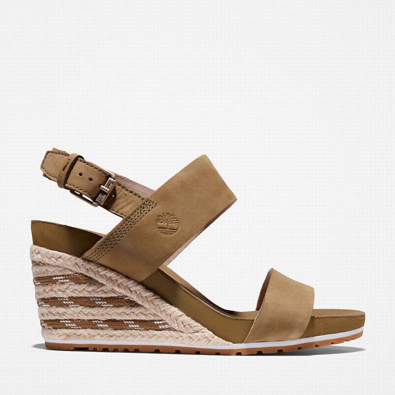Timberland Capri Sunset Wedge Sandale Na Klin Smeđe | 79827228