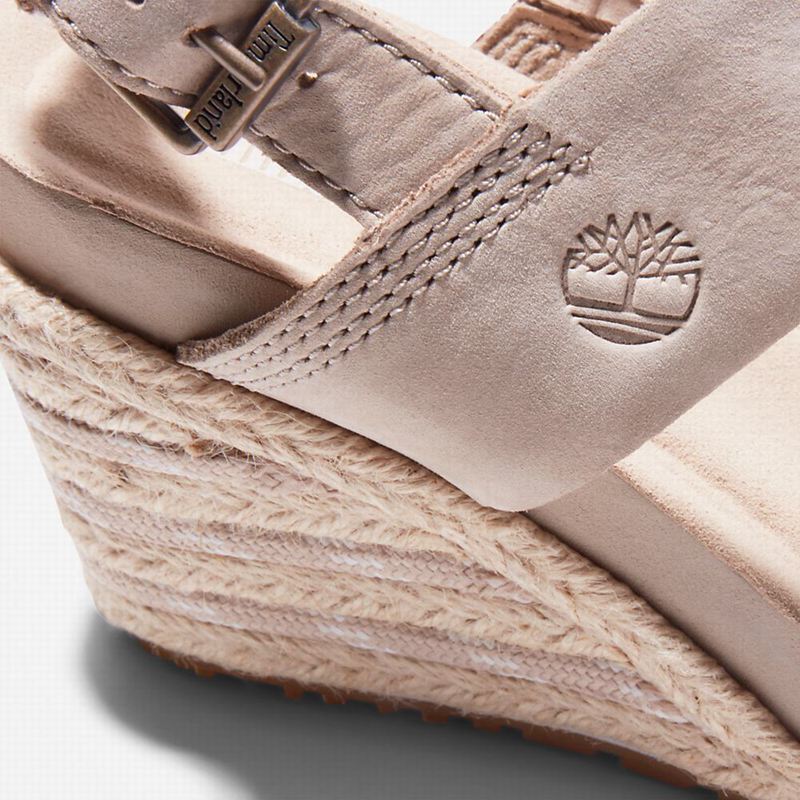 Timberland Capri Sunset Wedge Sandale Na Klin Bež | 81551388