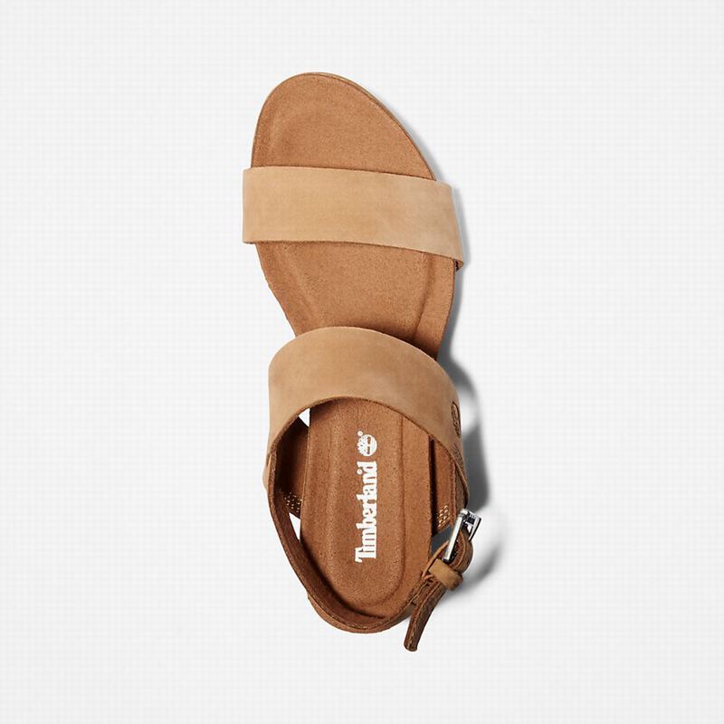 Timberland Capri Sunset Wedge Sandale Na Klin Smeđe | 96145128