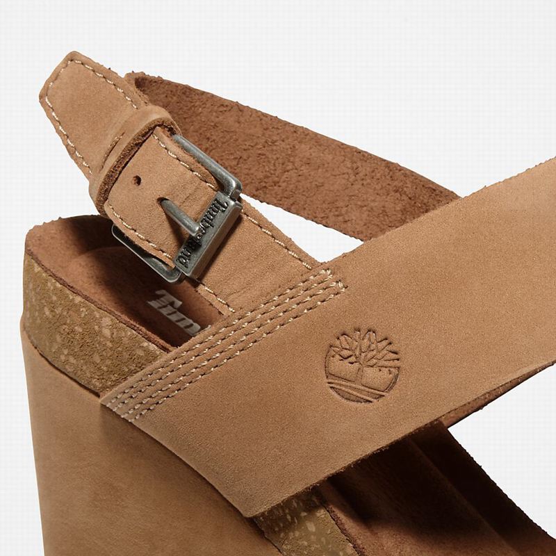 Timberland Capri Sunset Wedge Sandale Na Klin Smeđe | 96145128