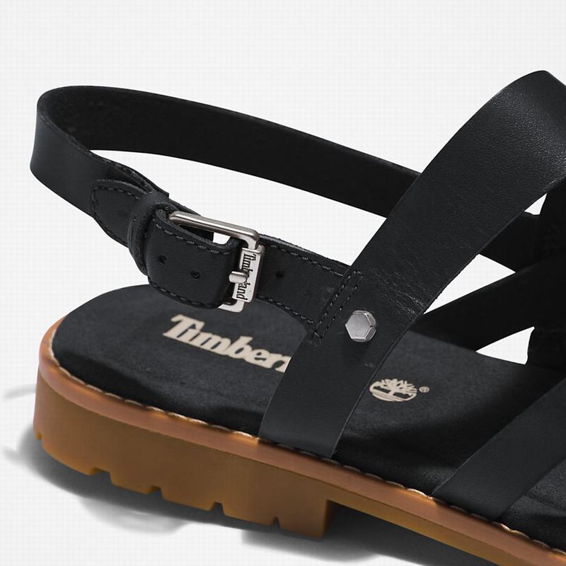 Timberland Chicago Riverside Backstrap Sandale Crne | 39612348
