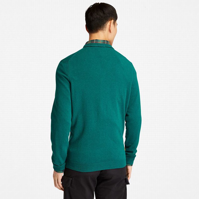 Timberland Cohas Brook V-Neck Džemperi Maslinasto Zelene | 14228534