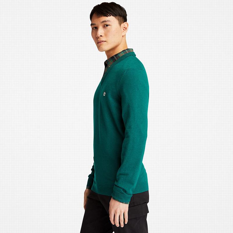 Timberland Cohas Brook V-Neck Džemperi Maslinasto Zelene | 14228534