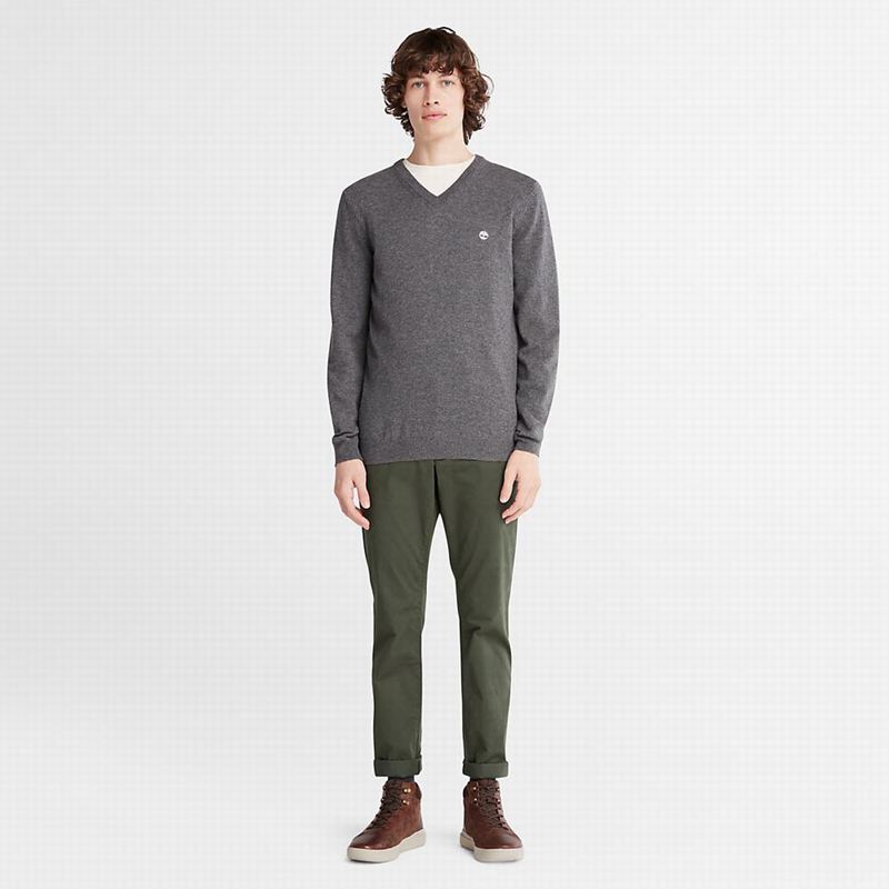 Timberland Cohas Brook V-Neck Džemperi Sive | 407247