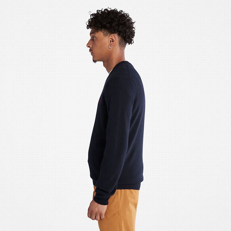 Timberland Cohas Brook V-Neck Džemperi Tamnoplave | 23796779
