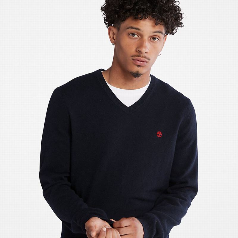 Timberland Cohas Brook V-Neck Džemperi Tamnoplave | 23796779