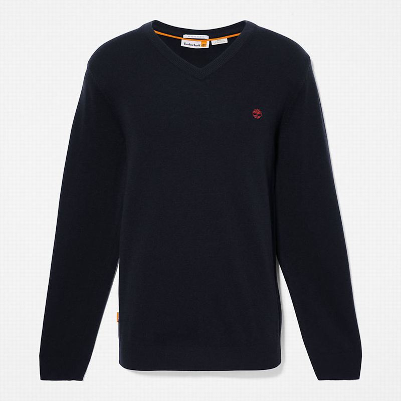 Timberland Cohas Brook V-Neck Džemperi Tamnoplave | 23796779