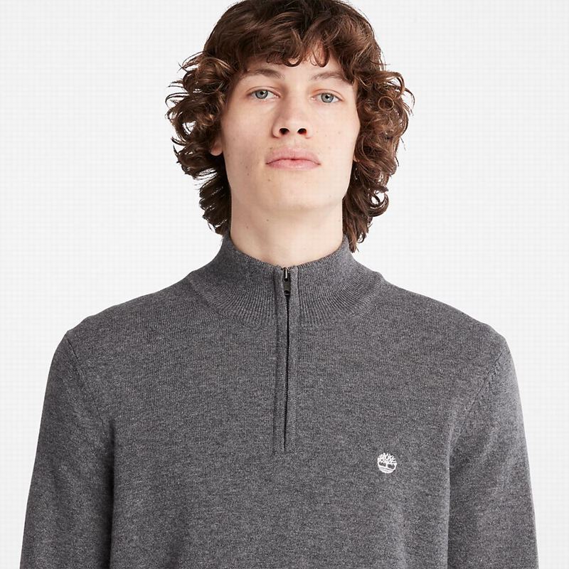 Timberland Cohas Brook Zip-neck Džemperi Sive | 28006335