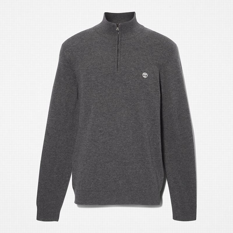 Timberland Cohas Brook Zip-neck Džemperi Sive | 28006335