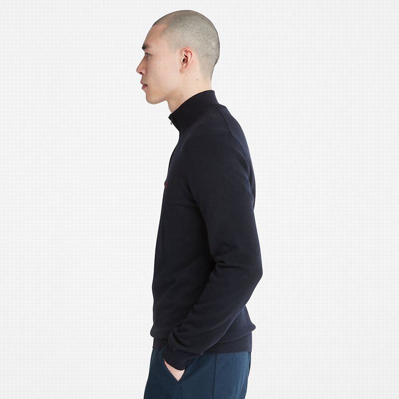 Timberland Cohas Brook Zip-neck Džemperi Tamnoplave | 41580654