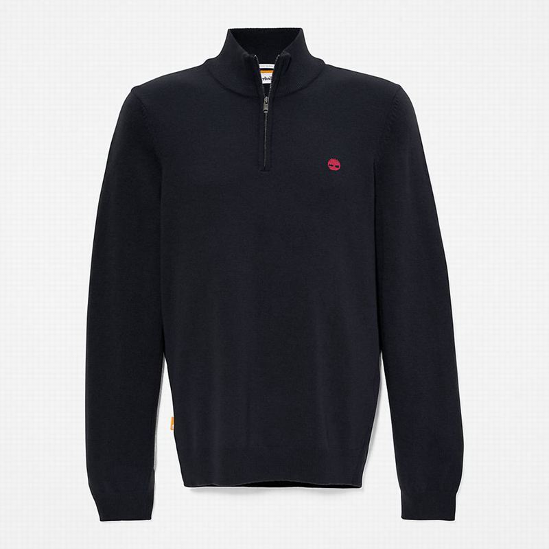 Timberland Cohas Brook Zip-neck Džemperi Tamnoplave | 41580654