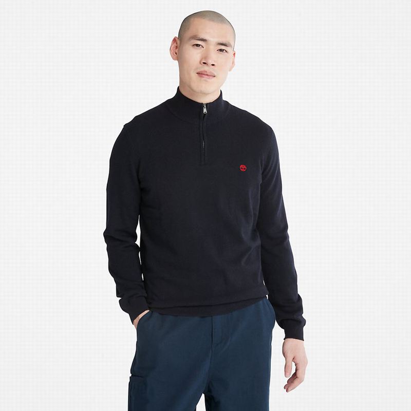 Timberland Cohas Brook Zip-neck Džemperi Tamnoplave | 41580654