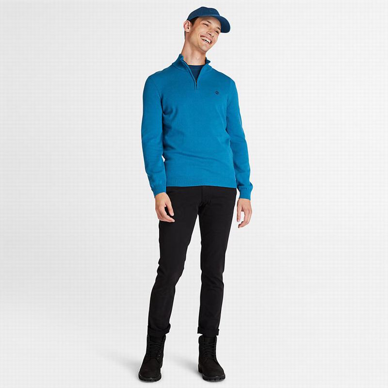 Timberland Cohas Brook Zip-neck Džemperi Plave | 5255991