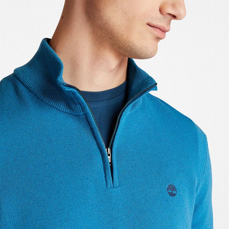 Timberland Cohas Brook Zip-neck Džemperi Plave | 5255991