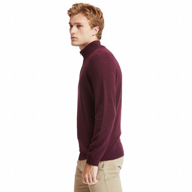 Timberland Cohas Brook Zip-neck Džemperi Bordo | 9783803
