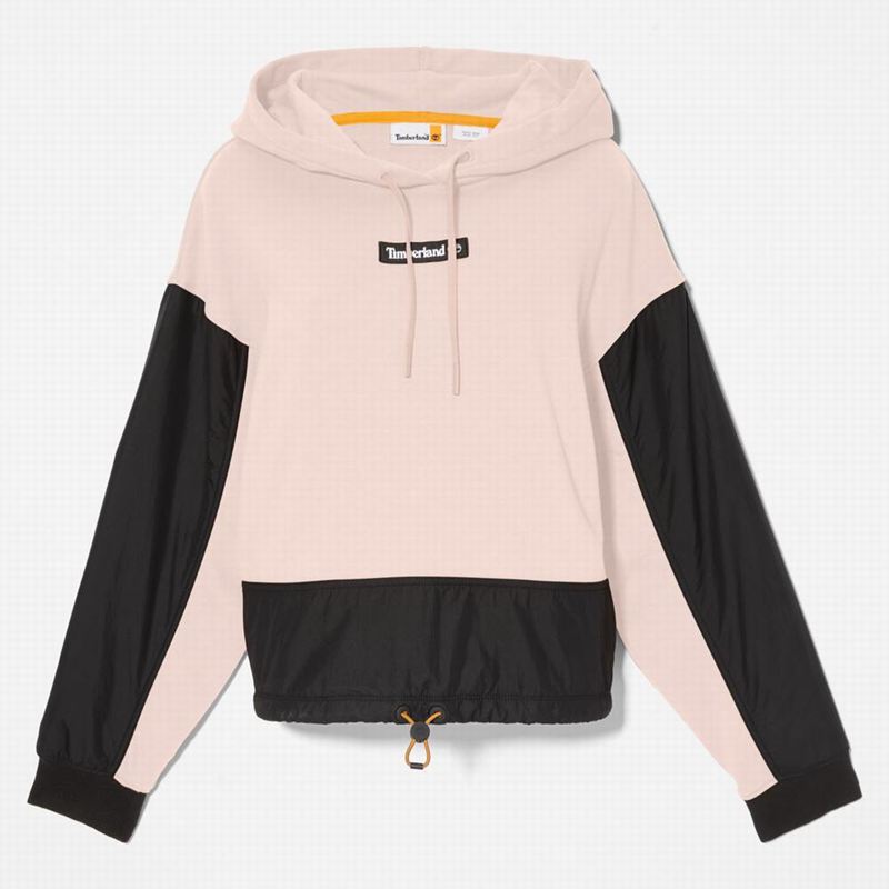 Timberland Colorblock Mixed-Media Majica S Kapuljačom Roze | 35891792