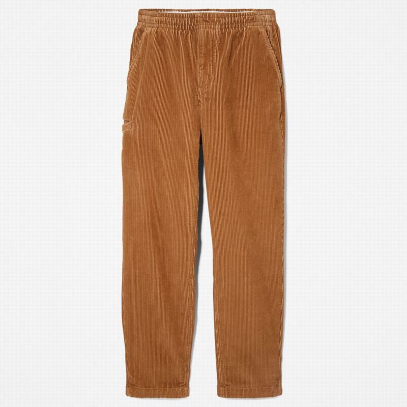 Timberland Corduroy Jogger Hlače Smeđe | 42218054