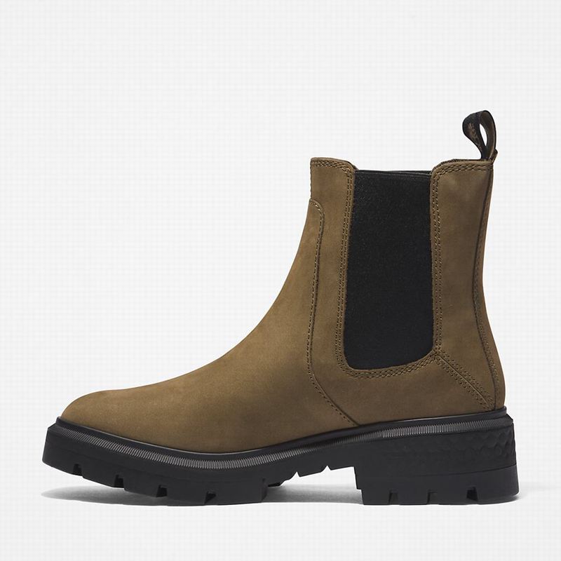 Timberland Cortina Valley Chelsea Čizme Maslinasto Zelene | 61903102
