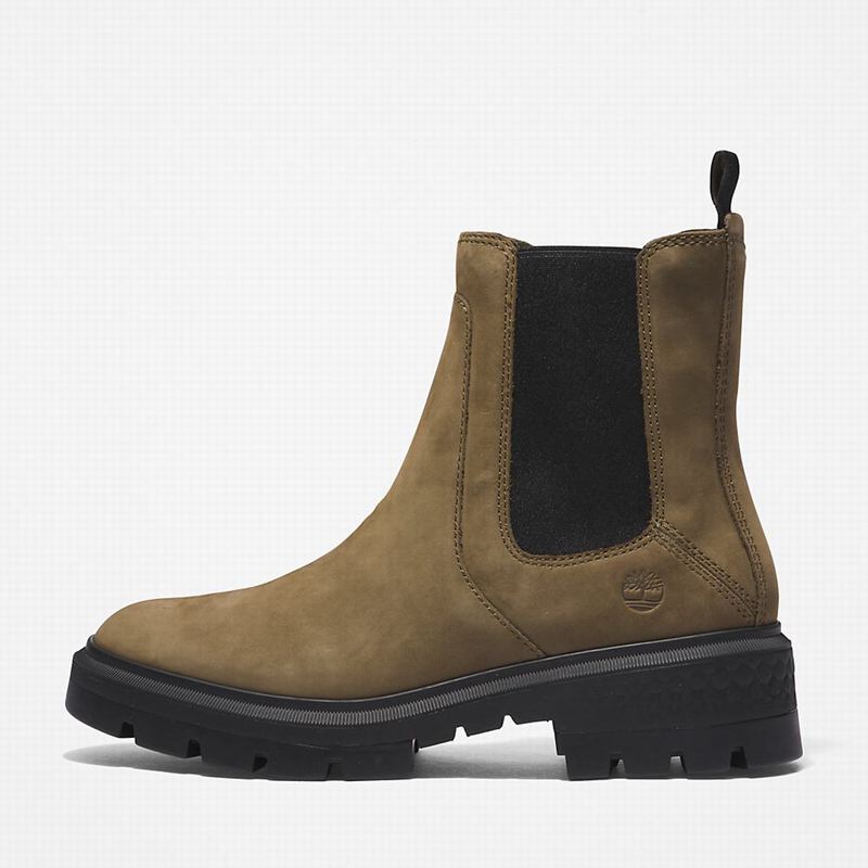 Timberland Cortina Valley Chelsea Čizme Maslinasto Zelene | 61903102