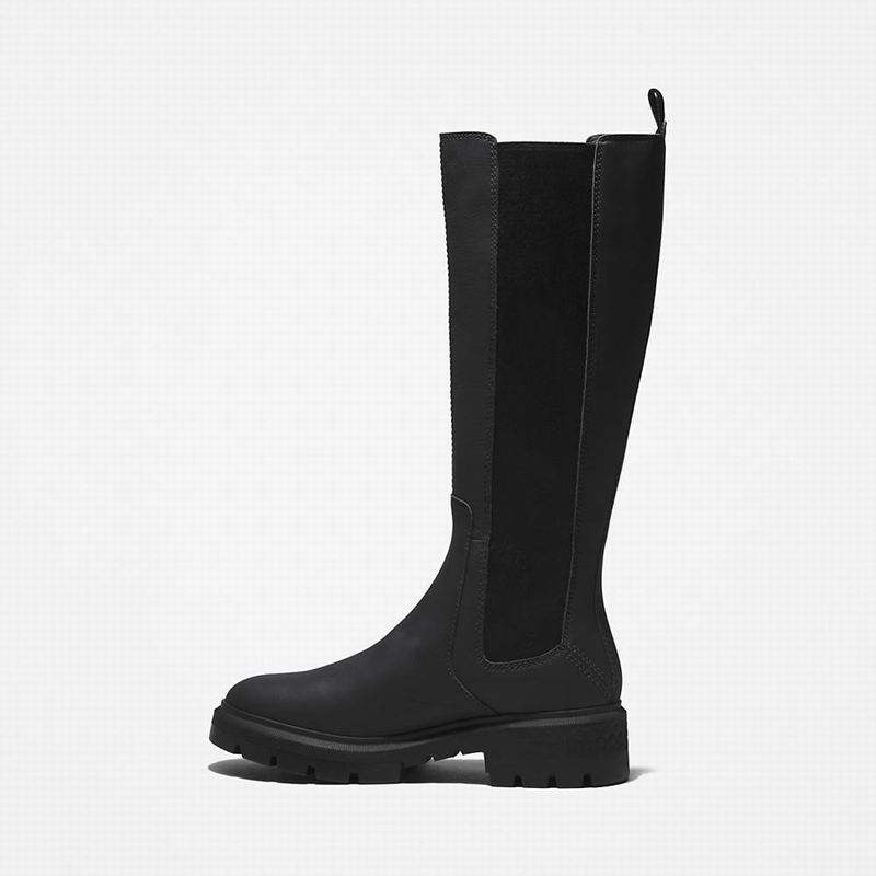 Timberland Cortina Valley Tall Visoke Čizme Crne | 36014217