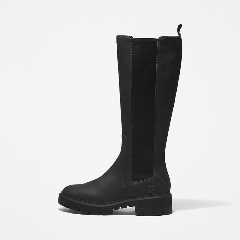 Timberland Cortina Valley Tall Visoke Čizme Crne | 36014217