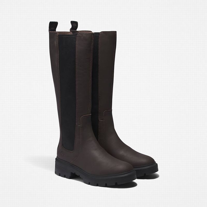 Timberland Cortina Valley Tall Visoke Čizme Smeđe | 64959035