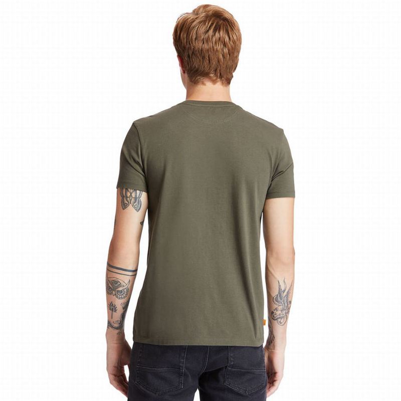 Timberland Cotton Logo Majice Maslinasto Zelene | 63766264
