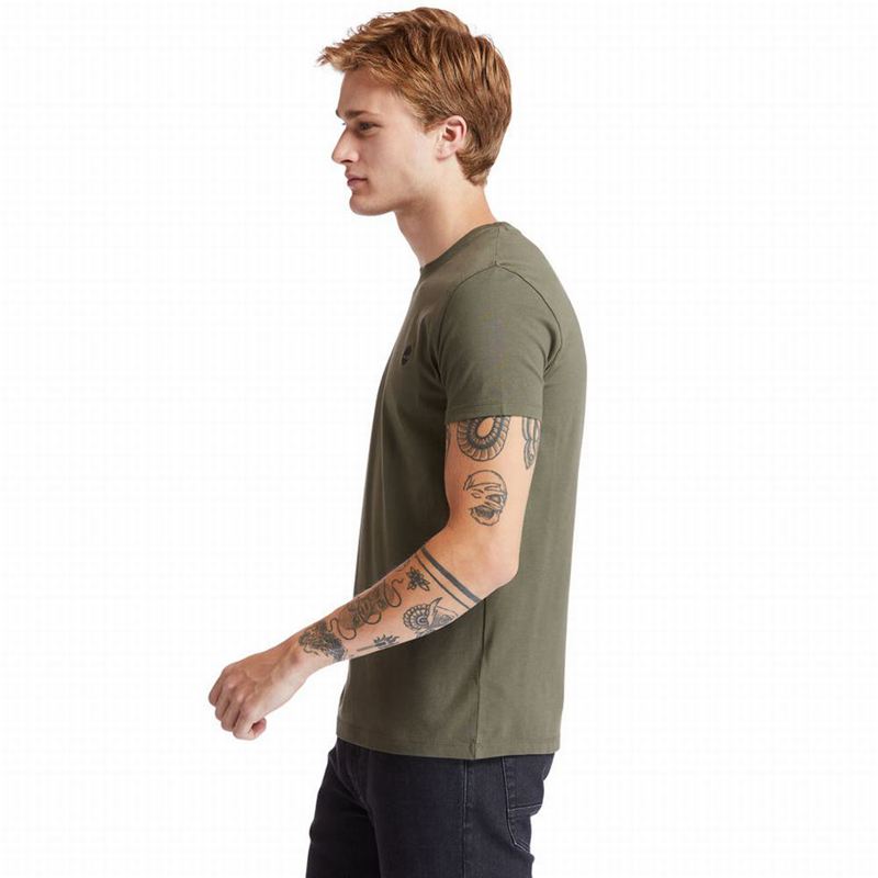 Timberland Cotton Logo Majice Maslinasto Zelene | 63766264