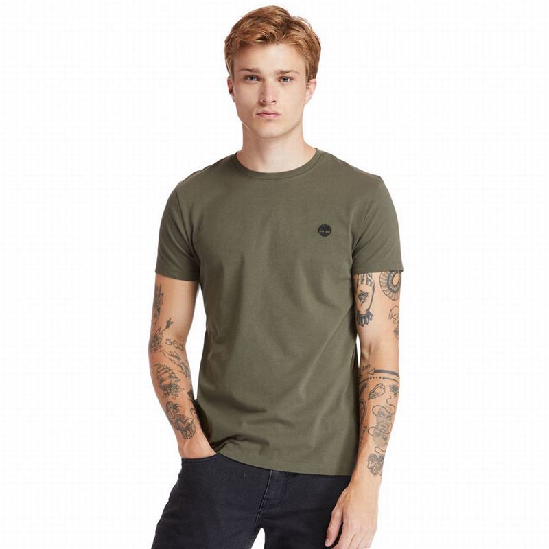 Timberland Cotton Logo Majice Maslinasto Zelene | 63766264