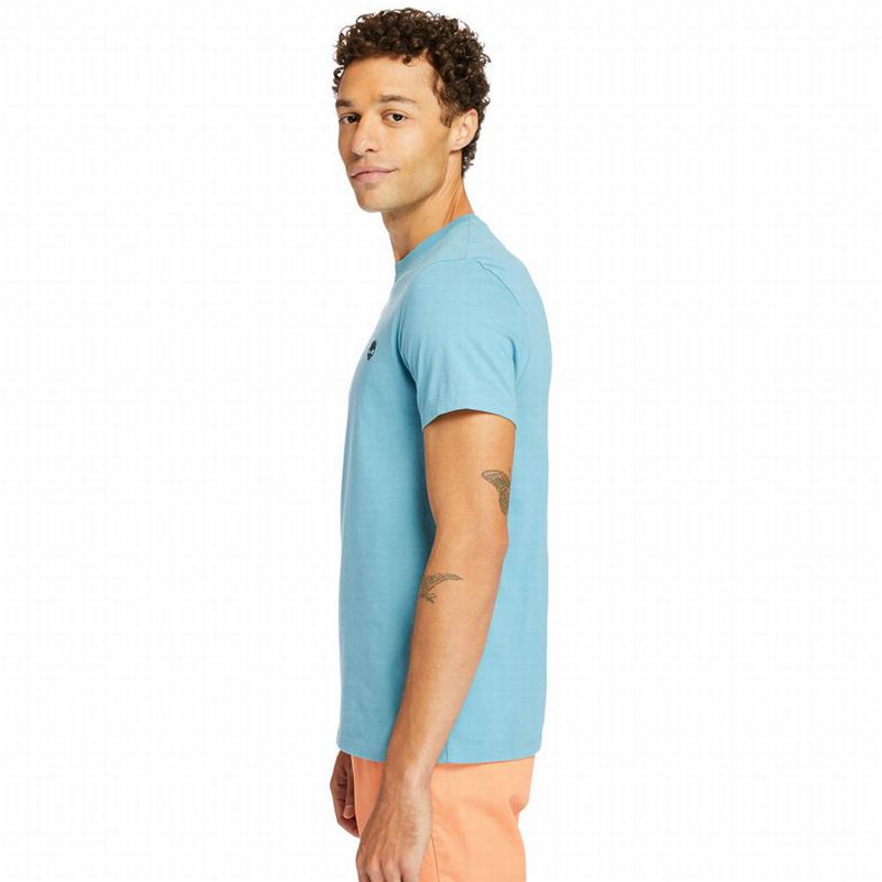 Timberland Cotton Logo Majice Plave | 58391272
