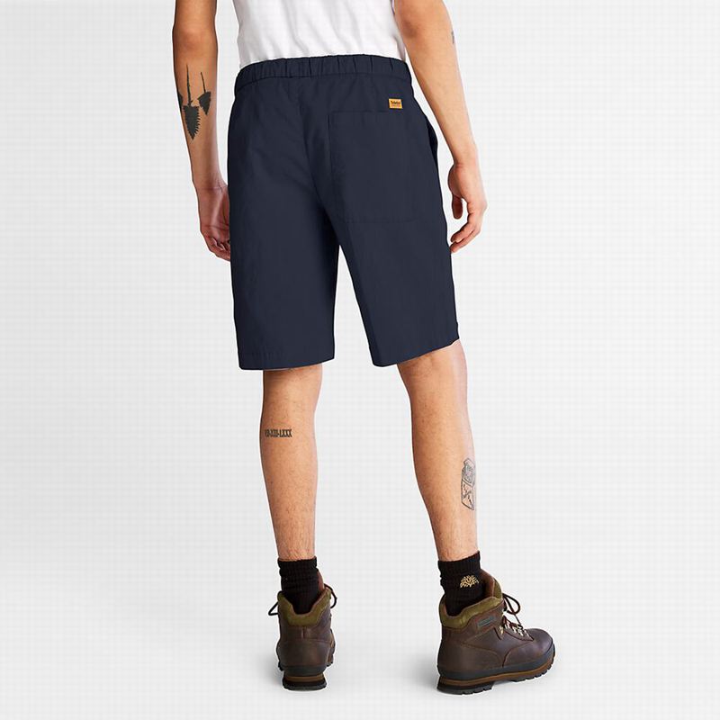 Timberland Cotton and Linen-Blend Kratke Hlače Tamnoplave | 24495358