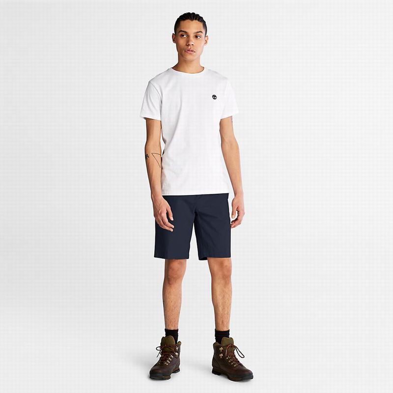 Timberland Cotton and Linen-Blend Kratke Hlače Tamnoplave | 24495358
