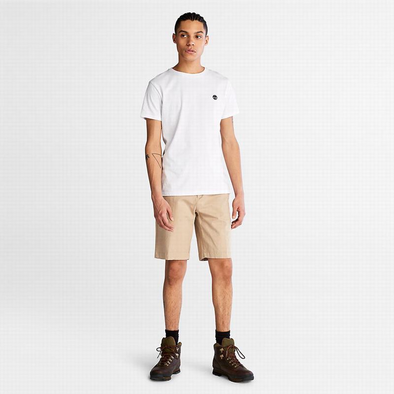 Timberland Cotton and Linen-Blend Kratke Hlače Bež | 45425662