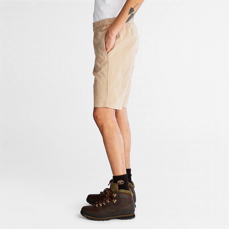 Timberland Cotton and Linen-Blend Kratke Hlače Bež | 45425662