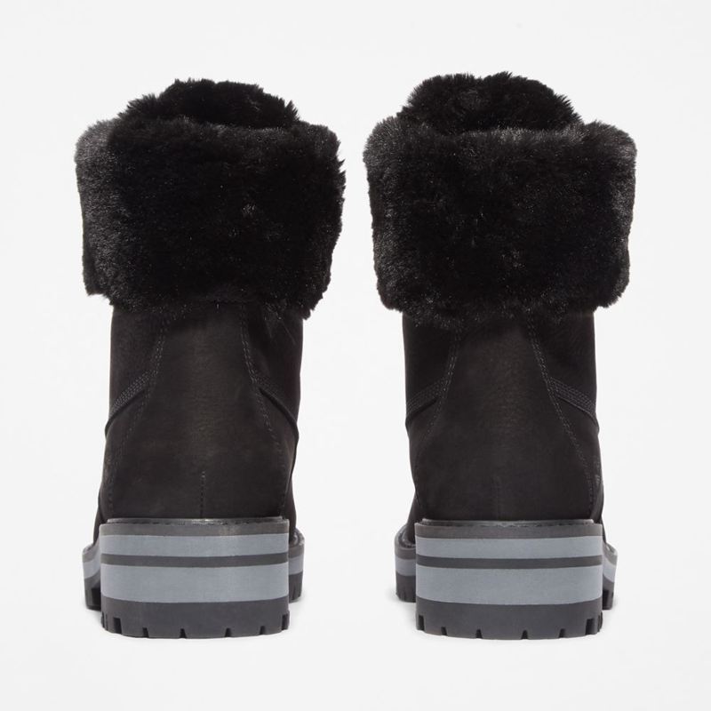 Timberland Courmayeur Valley 6-Inch Waterproof Faux-Fur Zimske Čizme Crne | 39882954