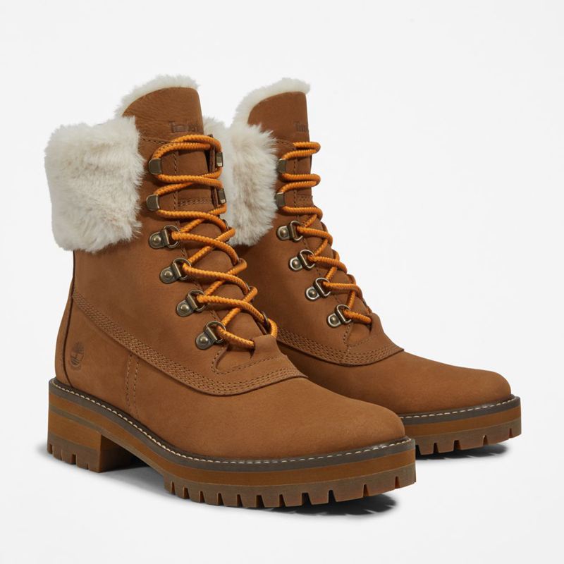 Timberland Courmayeur Valley 6-Inch Waterproof Faux-Fur Zimske Čizme Smeđe | 42109028