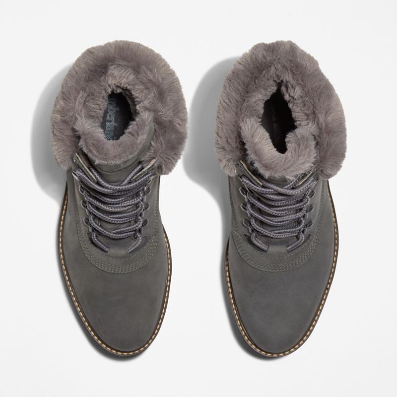 Timberland Courmayeur Valley 6-Inch Waterproof Faux-Fur Zimske Čizme Sive | 82534566