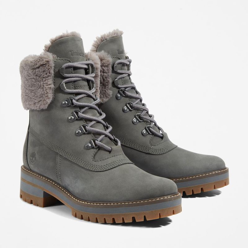 Timberland Courmayeur Valley 6-Inch Waterproof Faux-Fur Zimske Čizme Sive | 82534566
