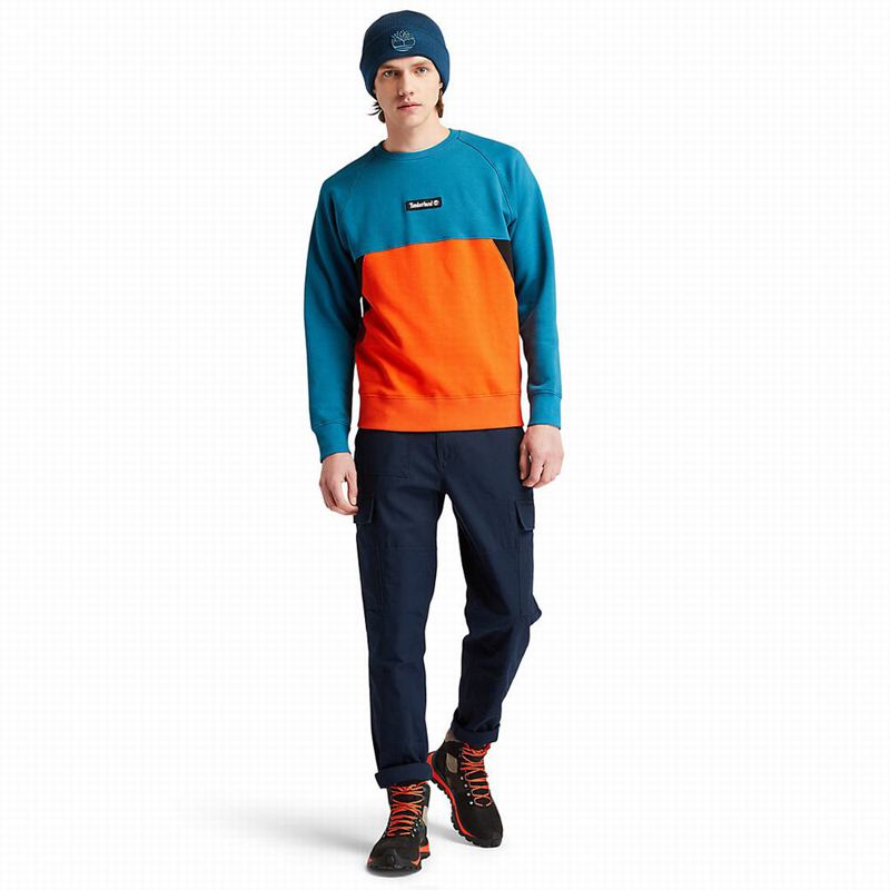 Timberland Cut-and-sew Dukserice Tirkizne | 89879636