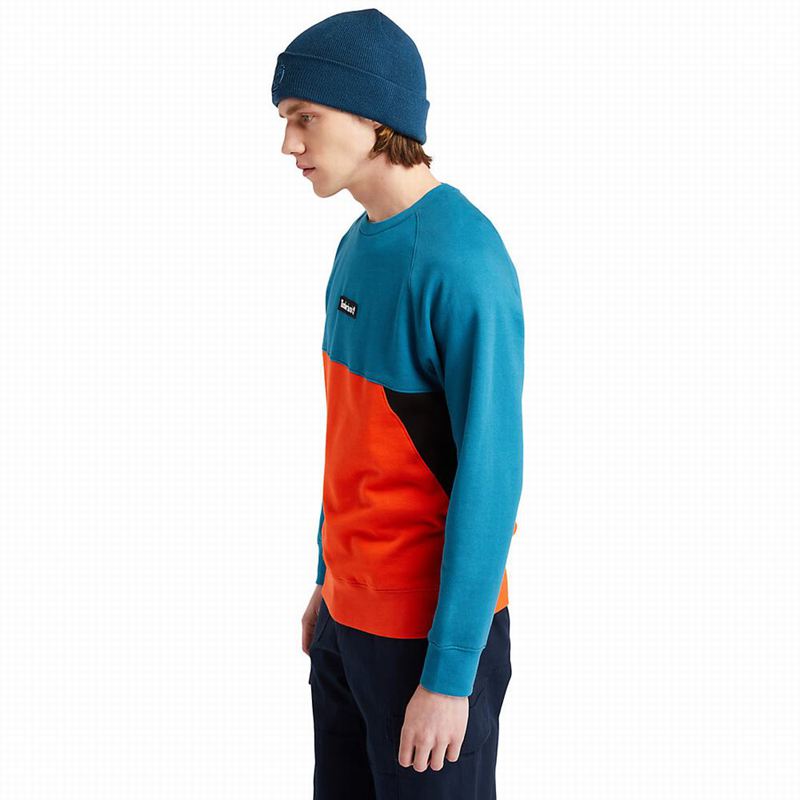 Timberland Cut-and-sew Dukserice Tirkizne | 89879636