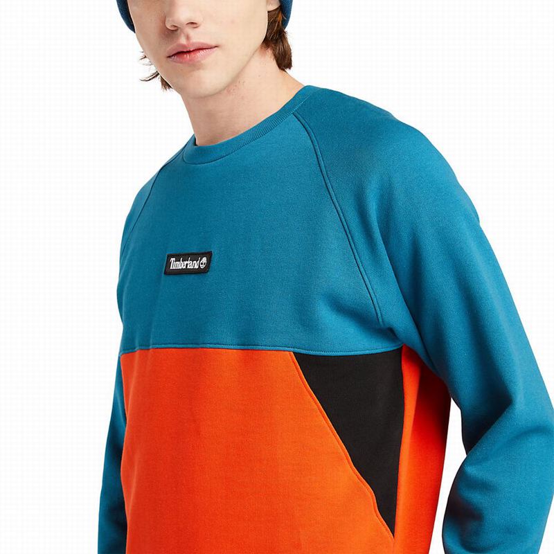 Timberland Cut-and-sew Dukserice Tirkizne | 89879636