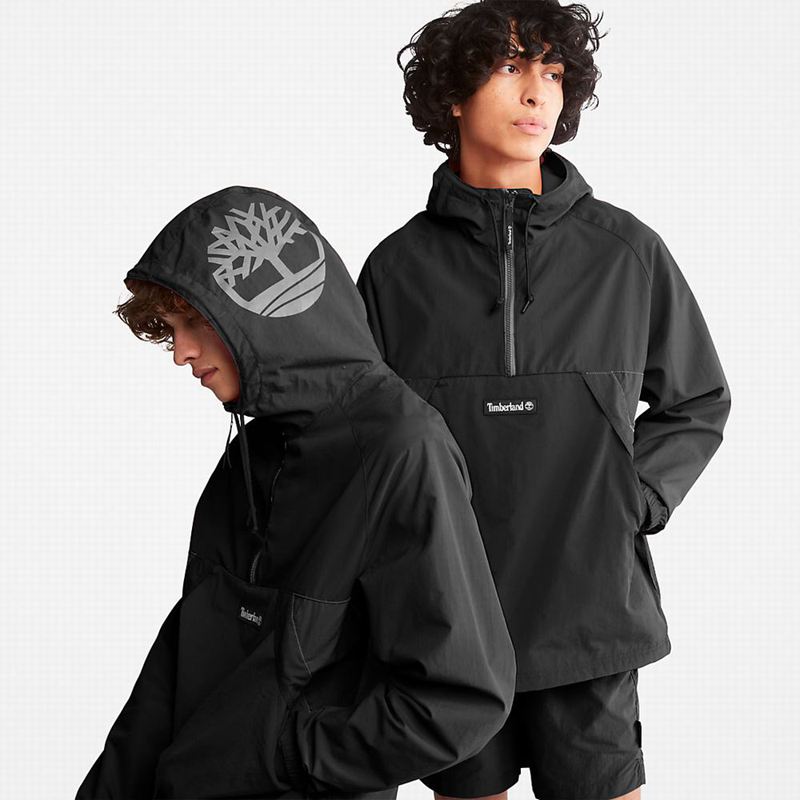 Timberland DWR Zip-Neck Vjetrovka Crne | 52115378